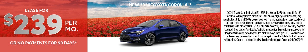 2024 Corolla Offer