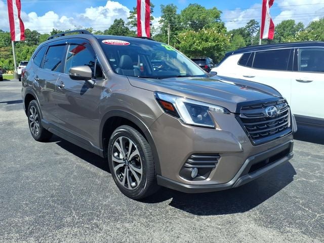 2022 Subaru Forester Limited in Brilliant Bronze Metallic — front three-quarter view