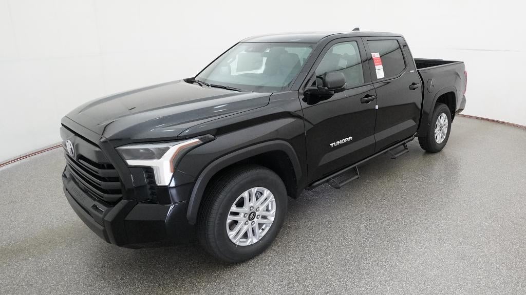 2026 Toyota Tundra SR5 in Midnight Black Metallic — front three-quarter view