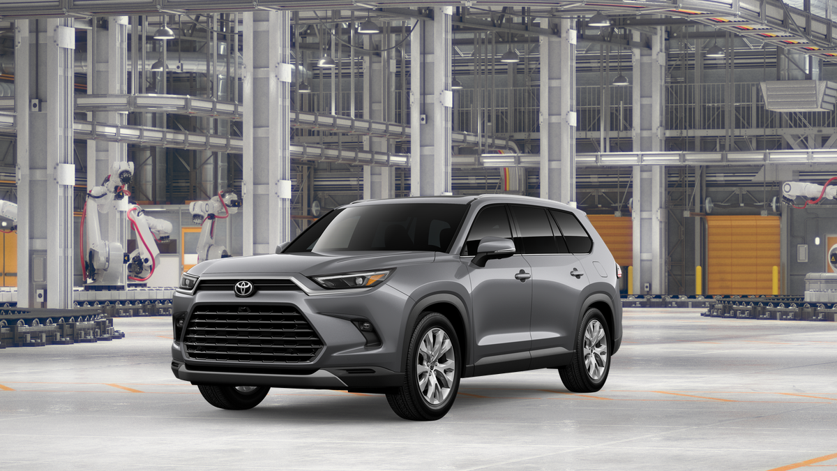 2026 Toyota Grand Highlander Limited in Heavy Metal — front three-quarter view
